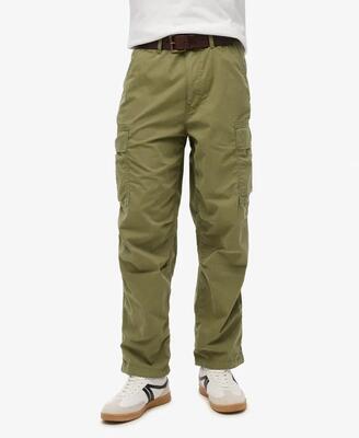 Superdry vintage parachute cargo-broek van biologisch katoen – hushed olive