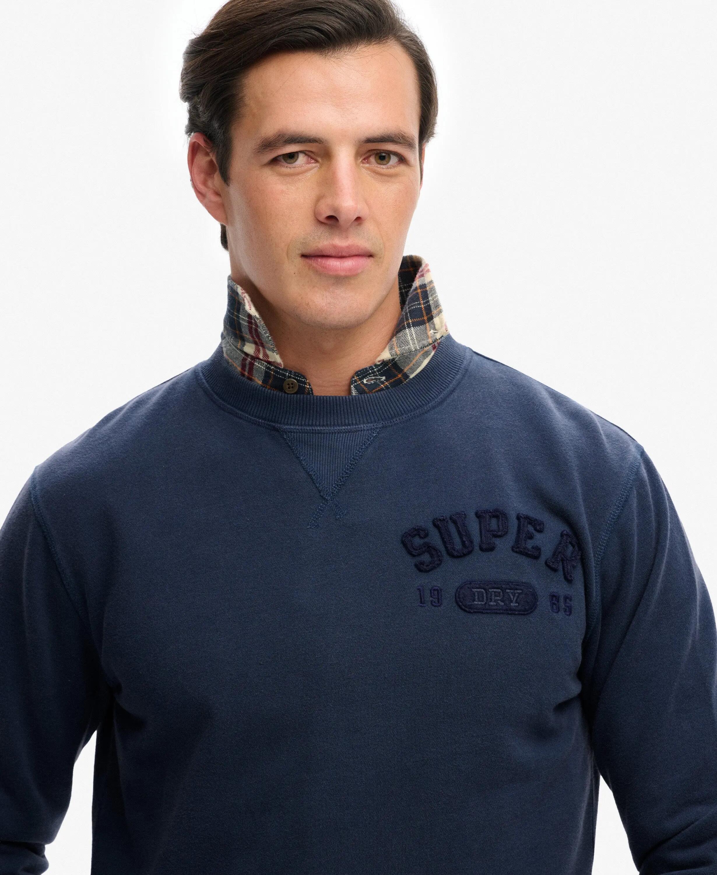 superdry Vintage Athletic Tonal Crew Sweatshirt – 100% algodão, Loose Fit 4/7