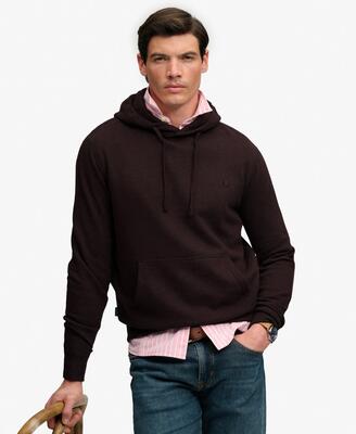 Superdry essential sd co logo hoodie — relaxed fit, 60% katoen 40% gerecycled