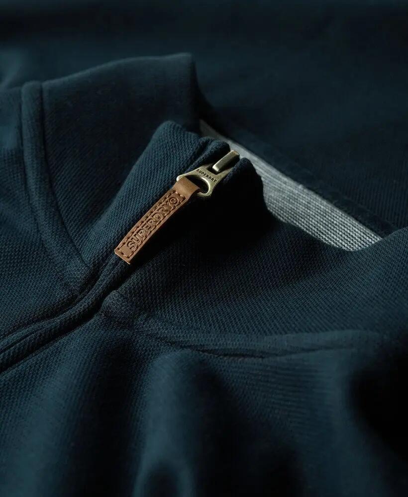 superdry Core Pique Half Zip Sweatshirt in cotone misto 5/6