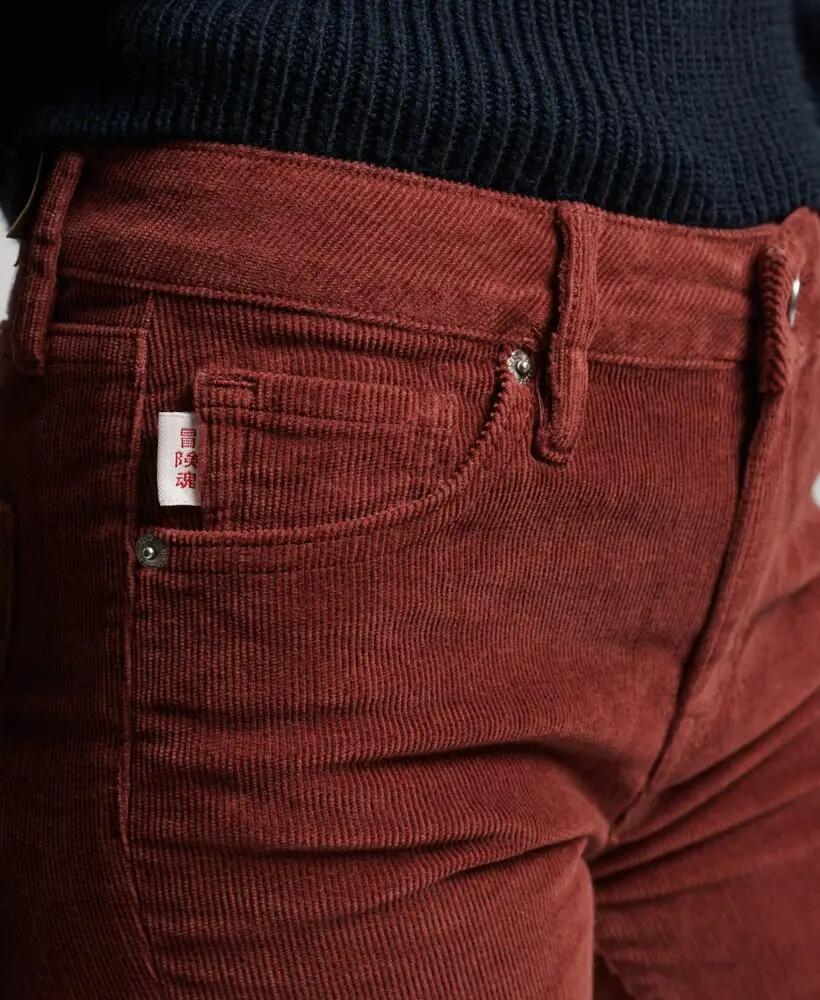 superdry Vaqueros Mid Rise Slim Cord Flare 5/6