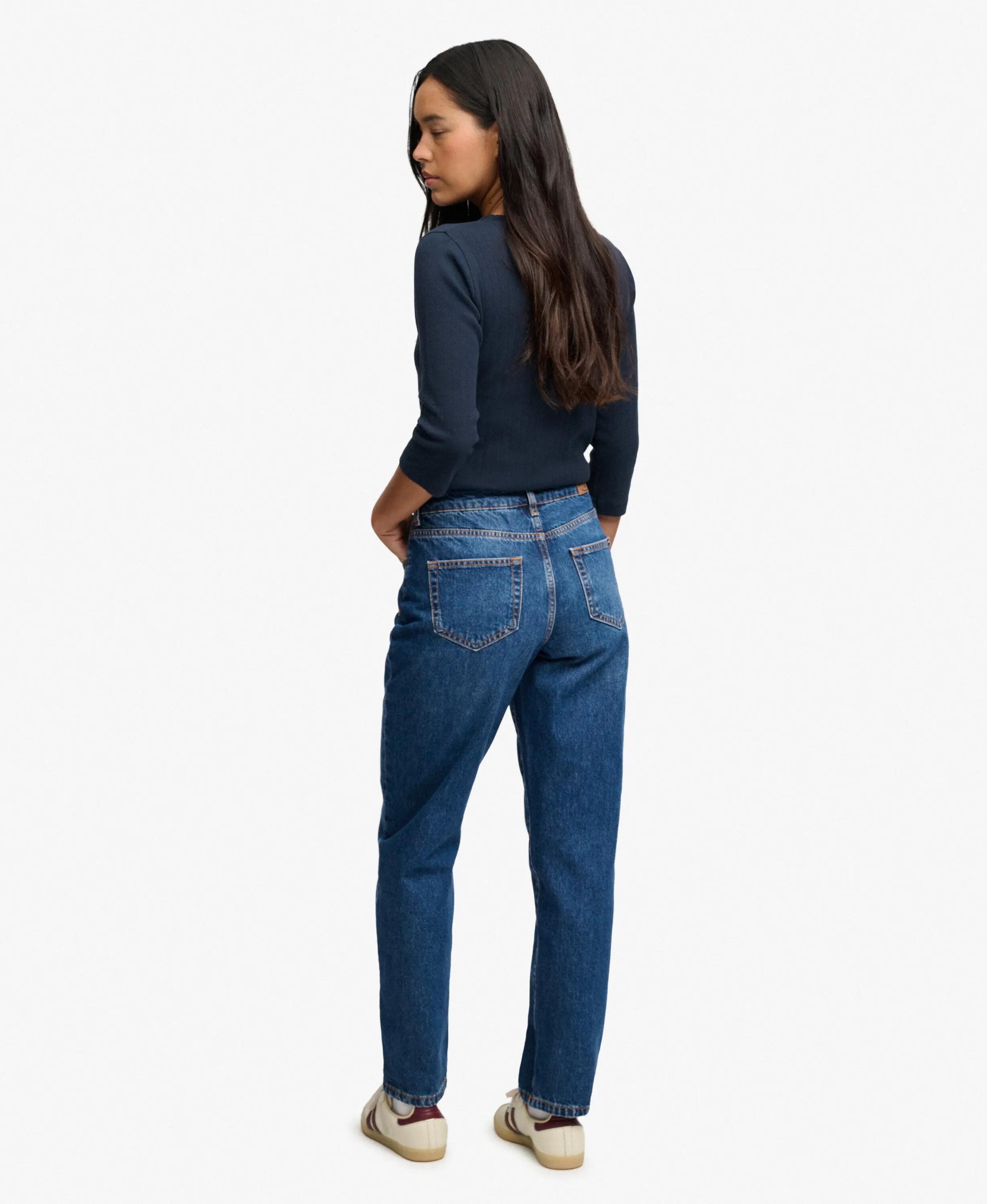 superdry Jeans droits taille mi-haute en coton biologique 5/5
