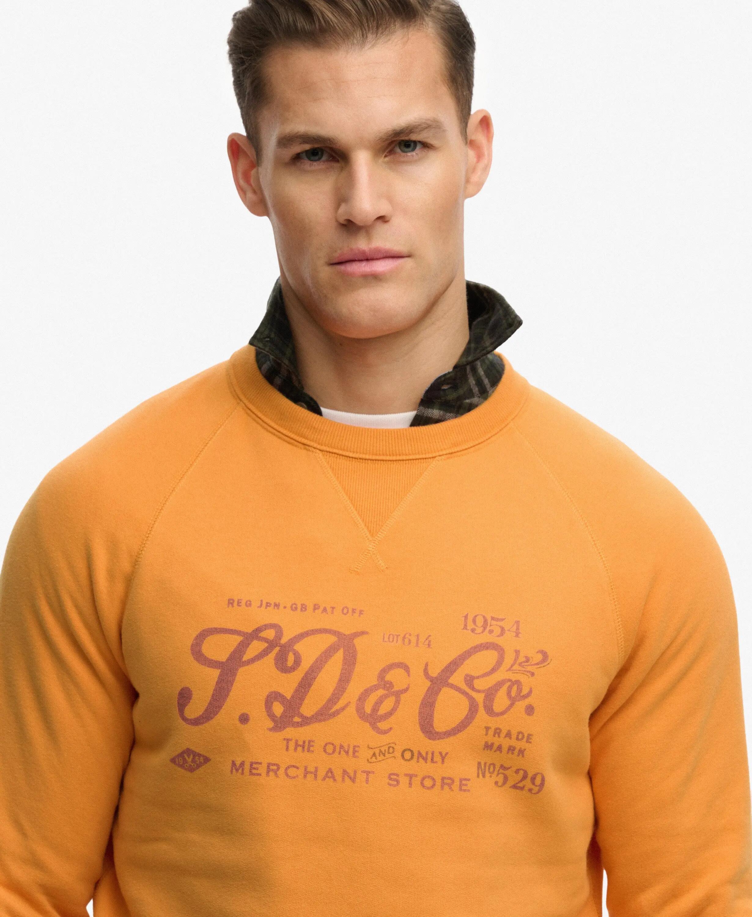 superdry Sweater The Merchant Store – vintage print, losse pasvorm 4/7