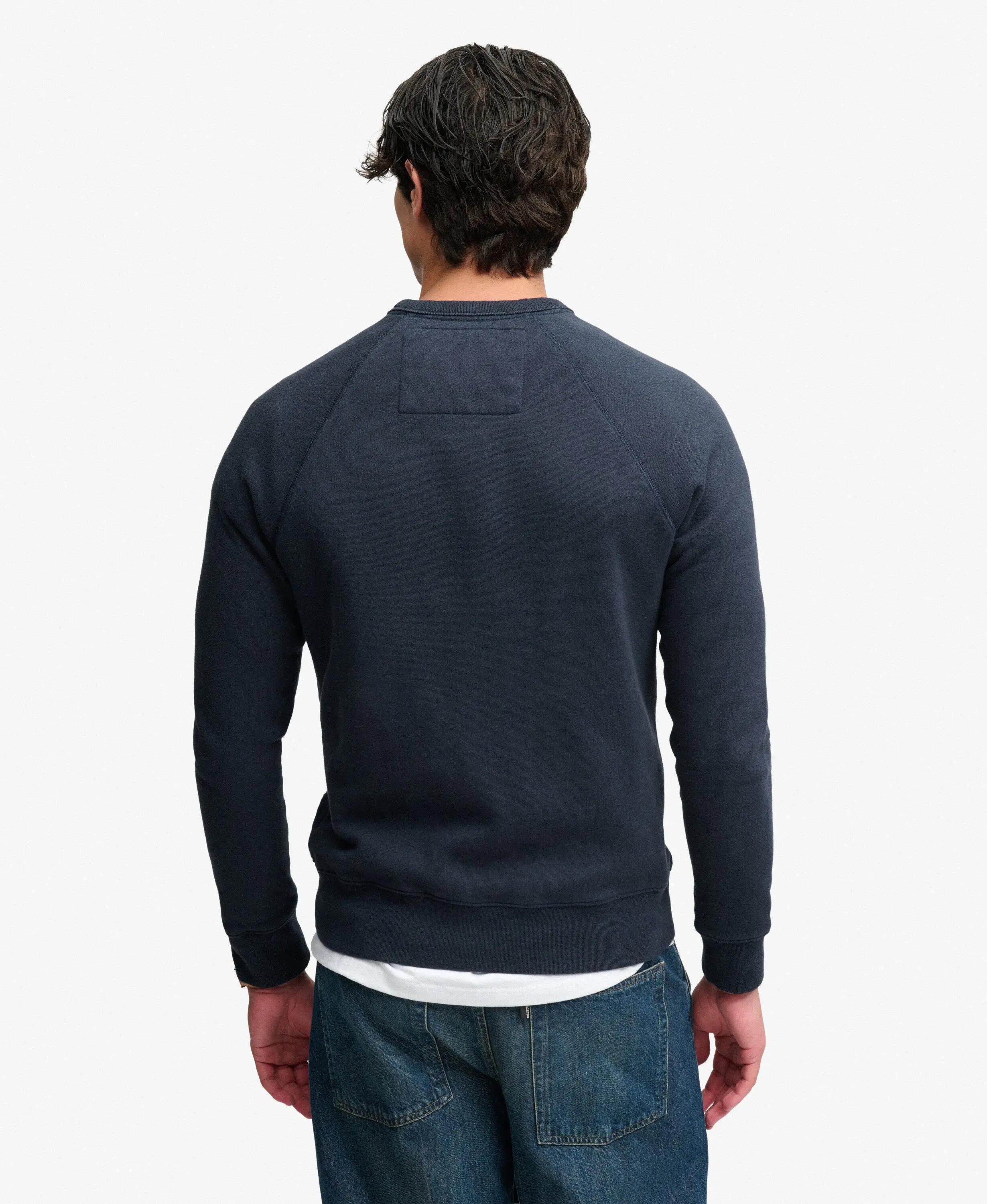 superdry Athletic Felt Applique crewneck sweater in heavy fleece 5/5