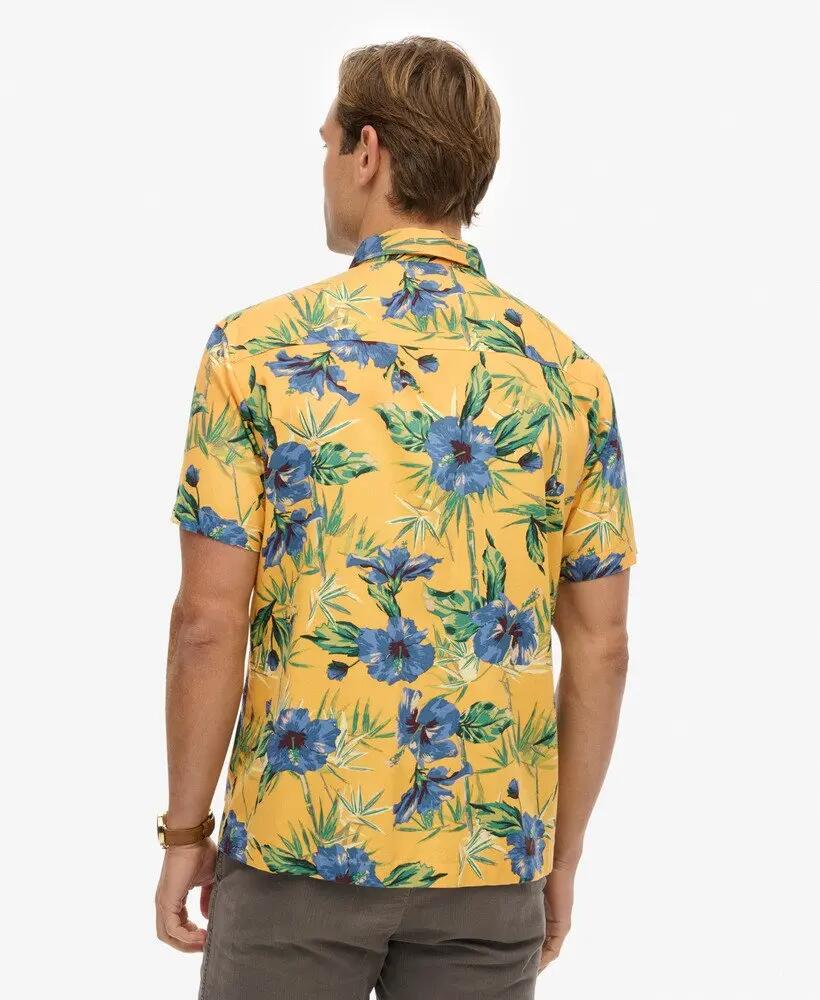 superdry Camicia Hawaiian Stampata Gialla 4/7