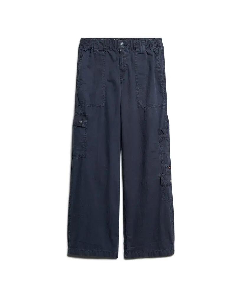 superdry Calça cargo bordada Lr – 100% algodão, CLASSIC NAVY 6/7