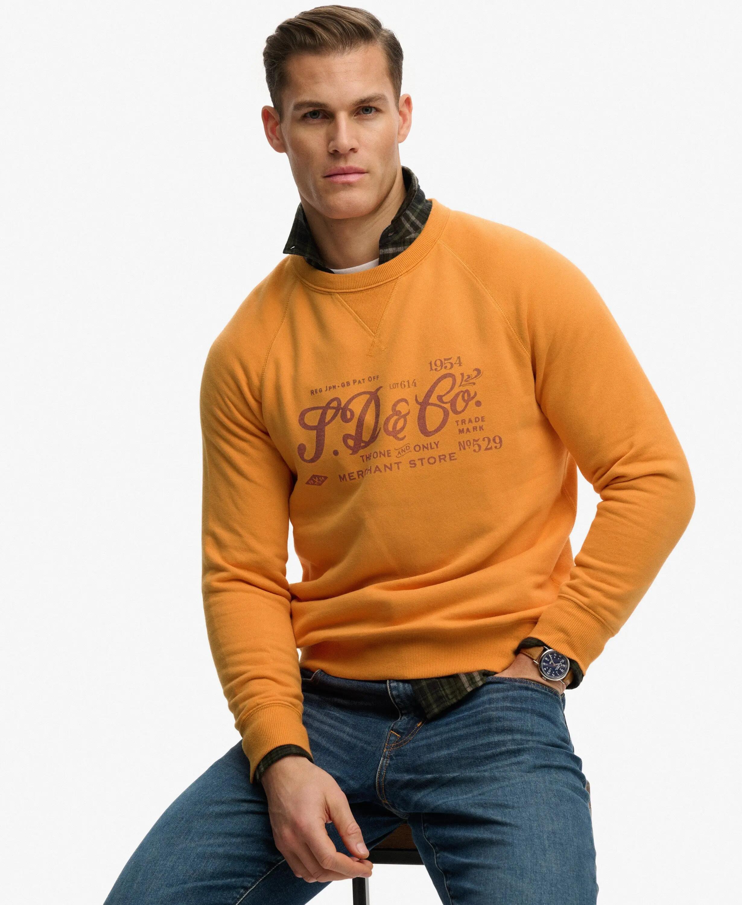 superdry Sweater The Merchant Store – vintage print, losse pasvorm 2/7