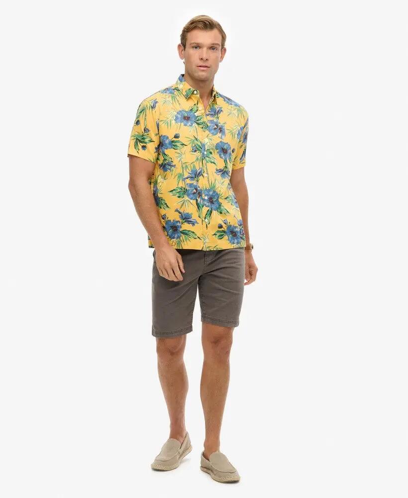 superdry Camicia Hawaiian Stampata Gialla 2/7