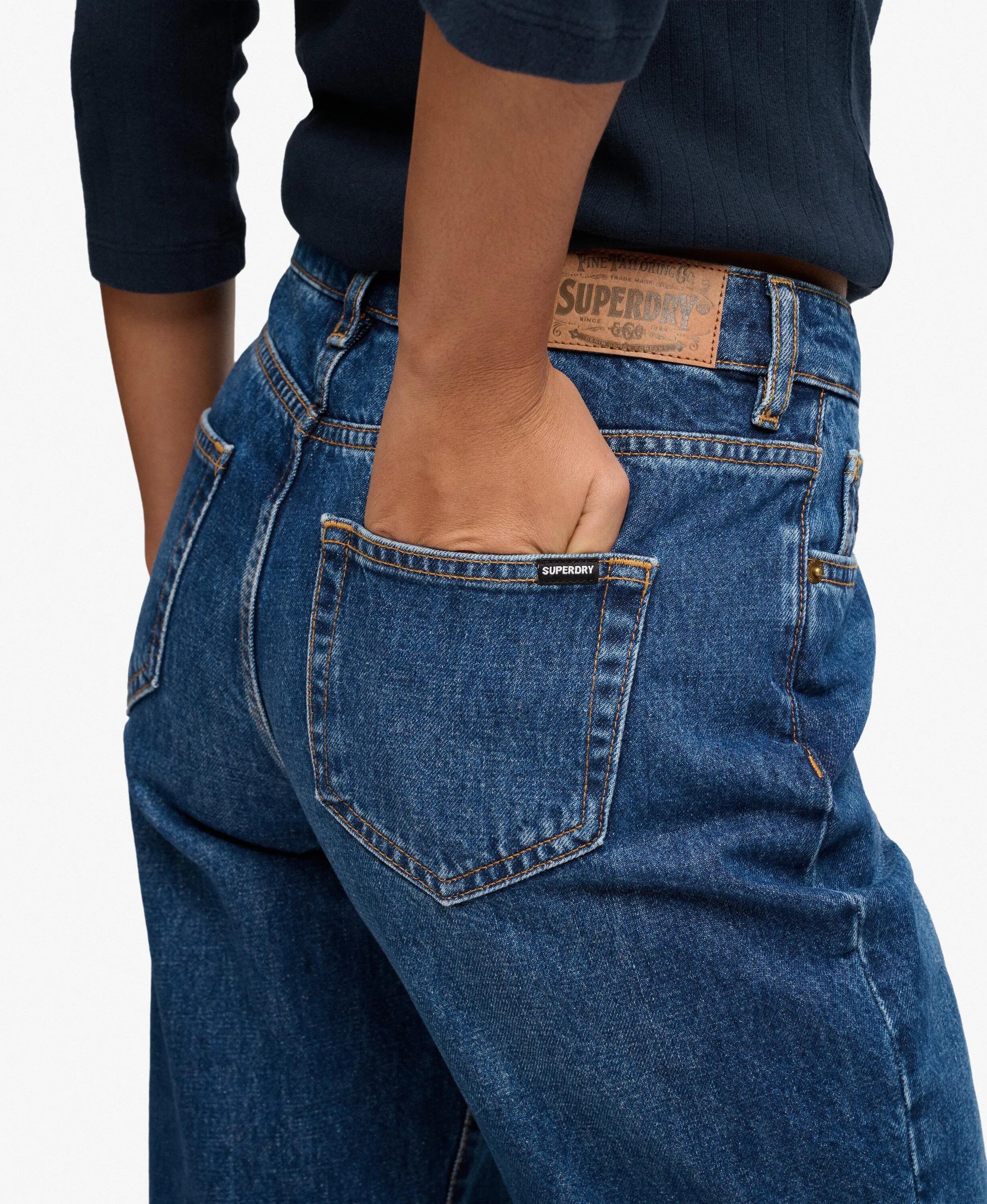 superdry Jeans droits taille mi-haute en coton biologique 2/5