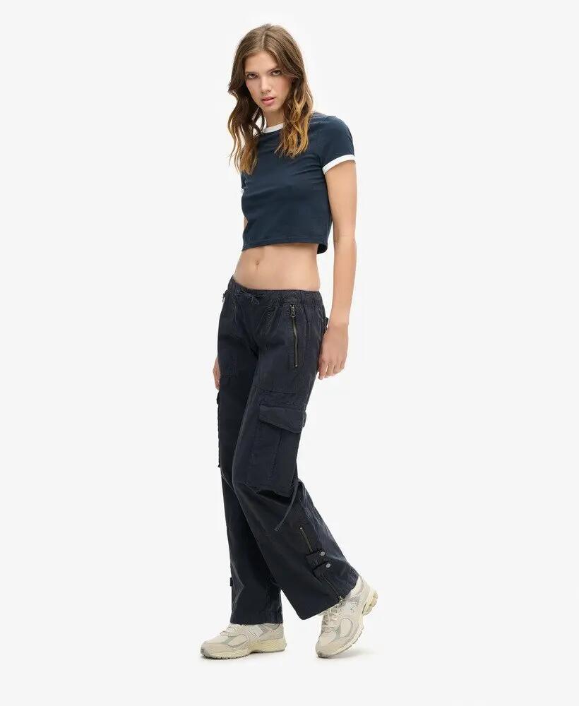 superdry Low Rise Cargobroek Wijde Pijp van Katoen 2/7