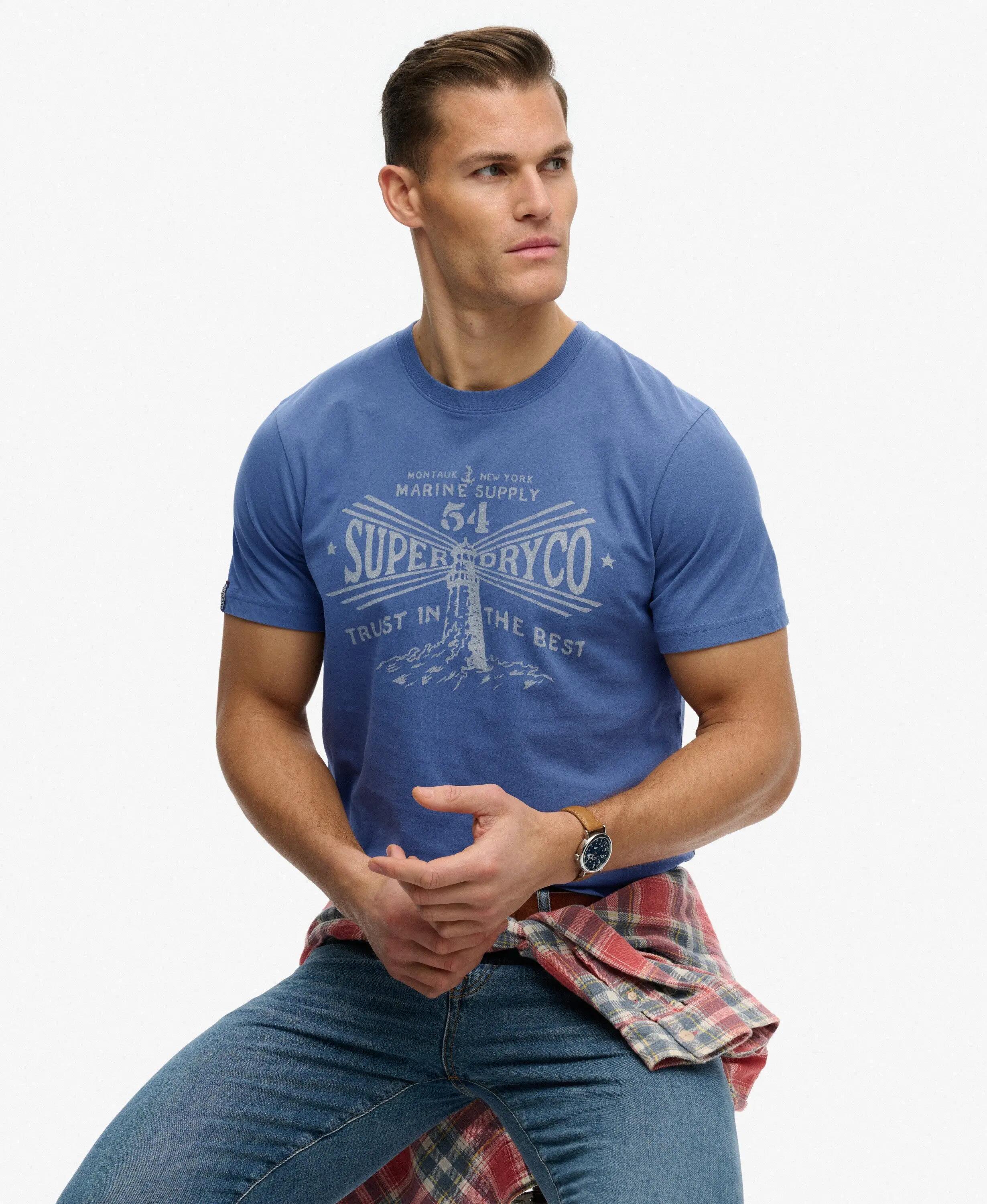 superdry T‑shirt Lo‑fi Dockside em algodão biológico — relaxed fit 2/7