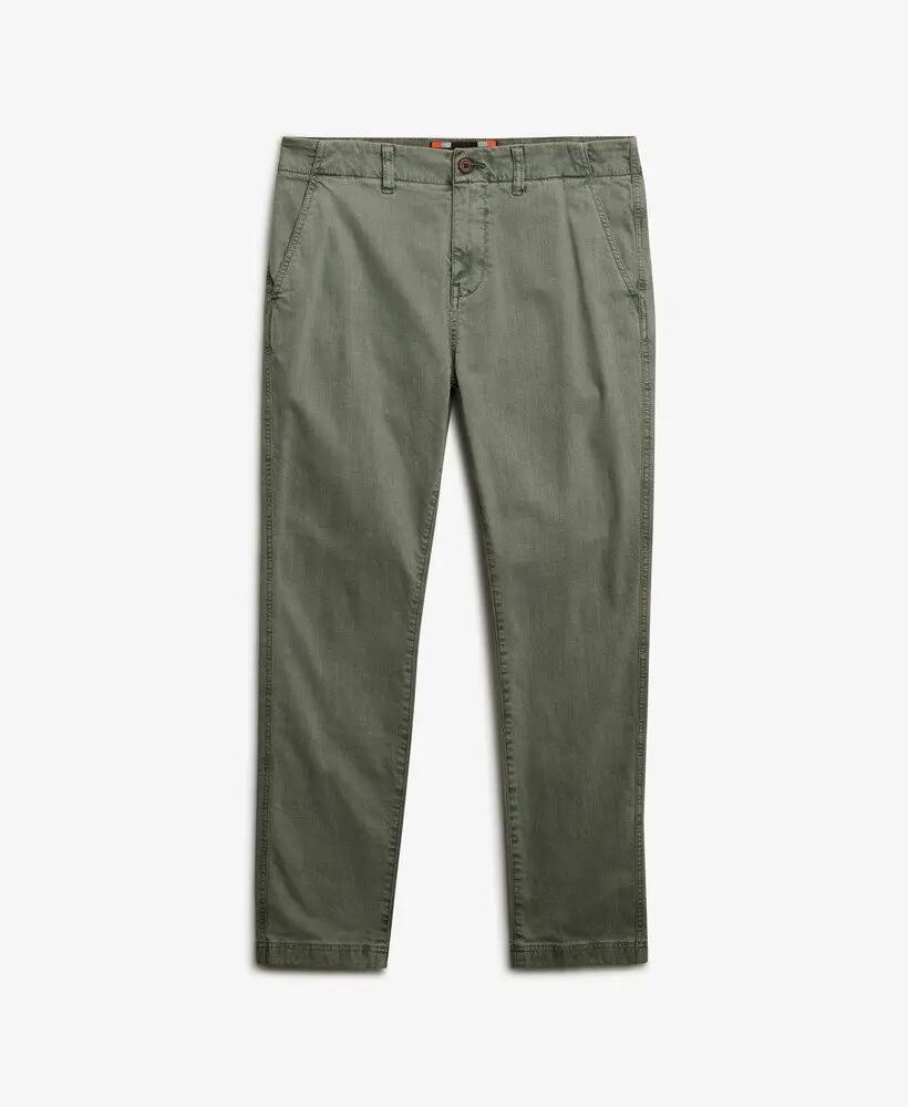 superdry Calças chino International — Slim Fit, Washed Sage 6/6