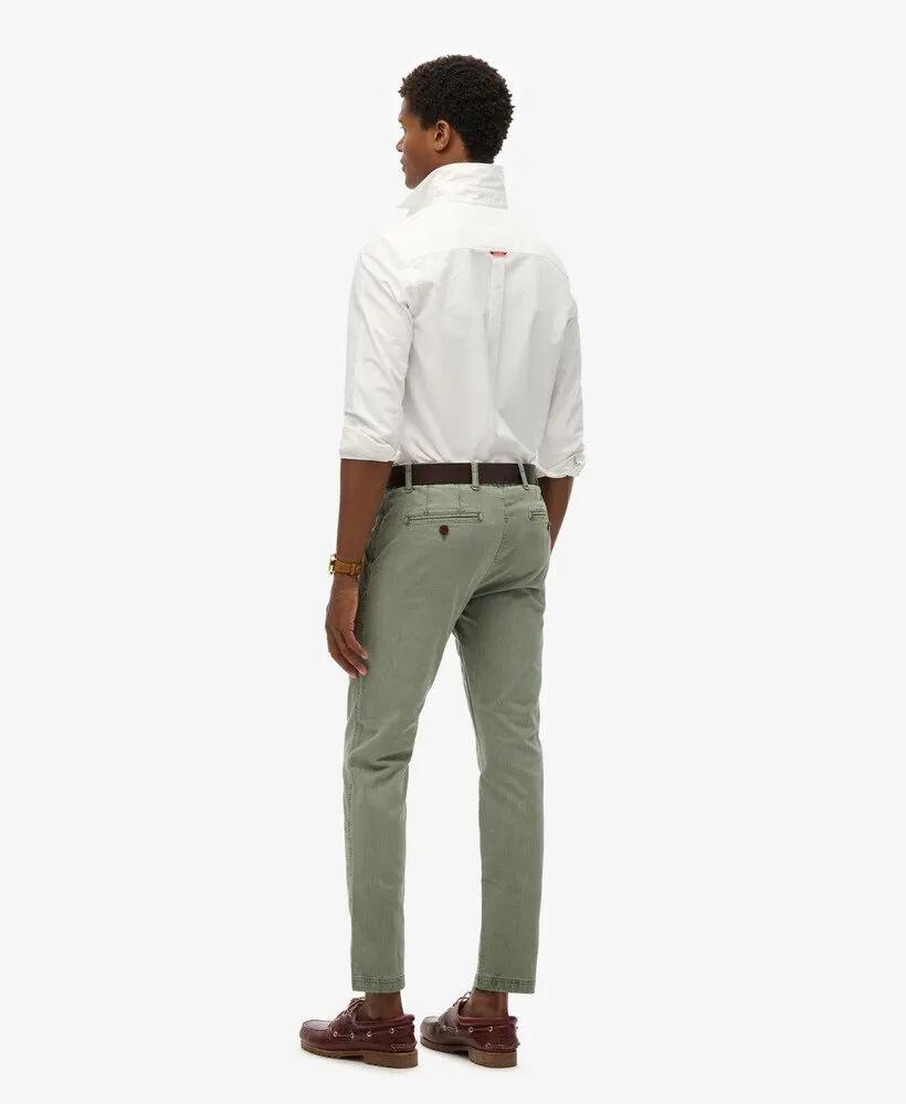superdry Calças chino International — Slim Fit, Washed Sage 5/6
