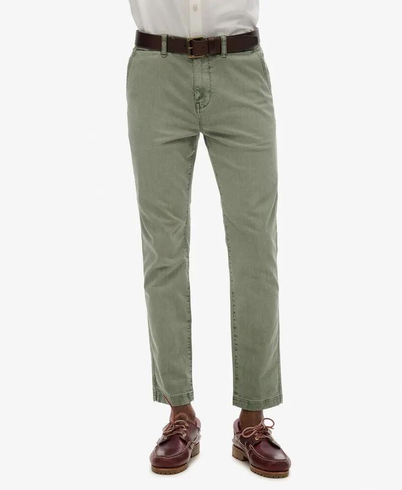 superdry Calças chino International — Slim Fit, Washed Sage 3/6