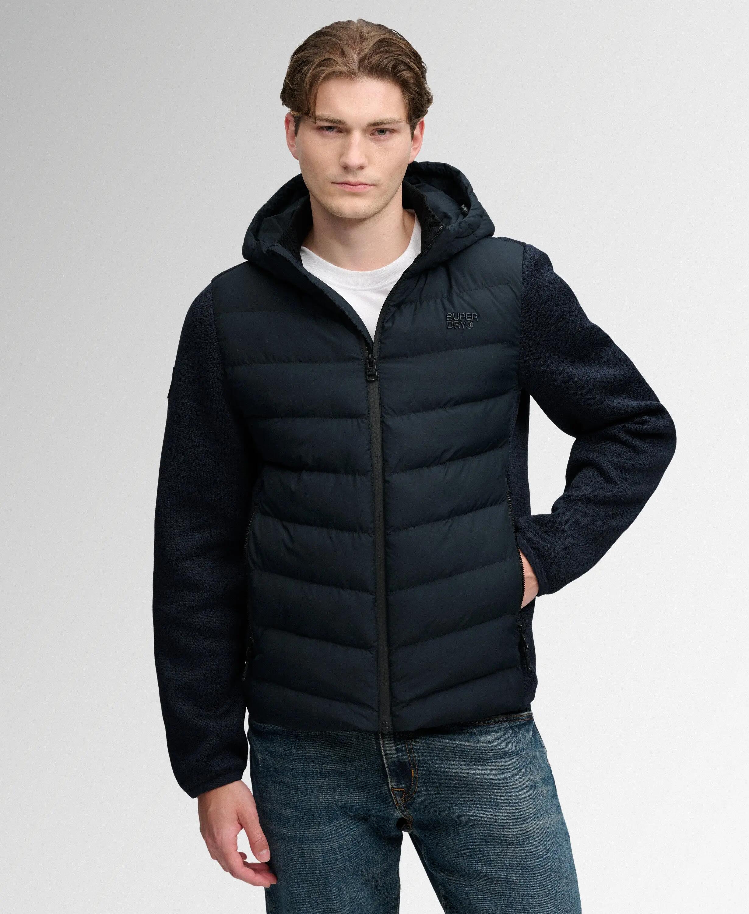 superdry Casaco Hooded Storm Knit Hybrid em poliéster reciclado 5/7