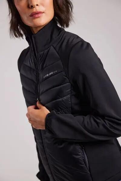 sebago Karin Hybrid Jacket – Casaco híbrido preto, frente e costas ligeiramente 3/6