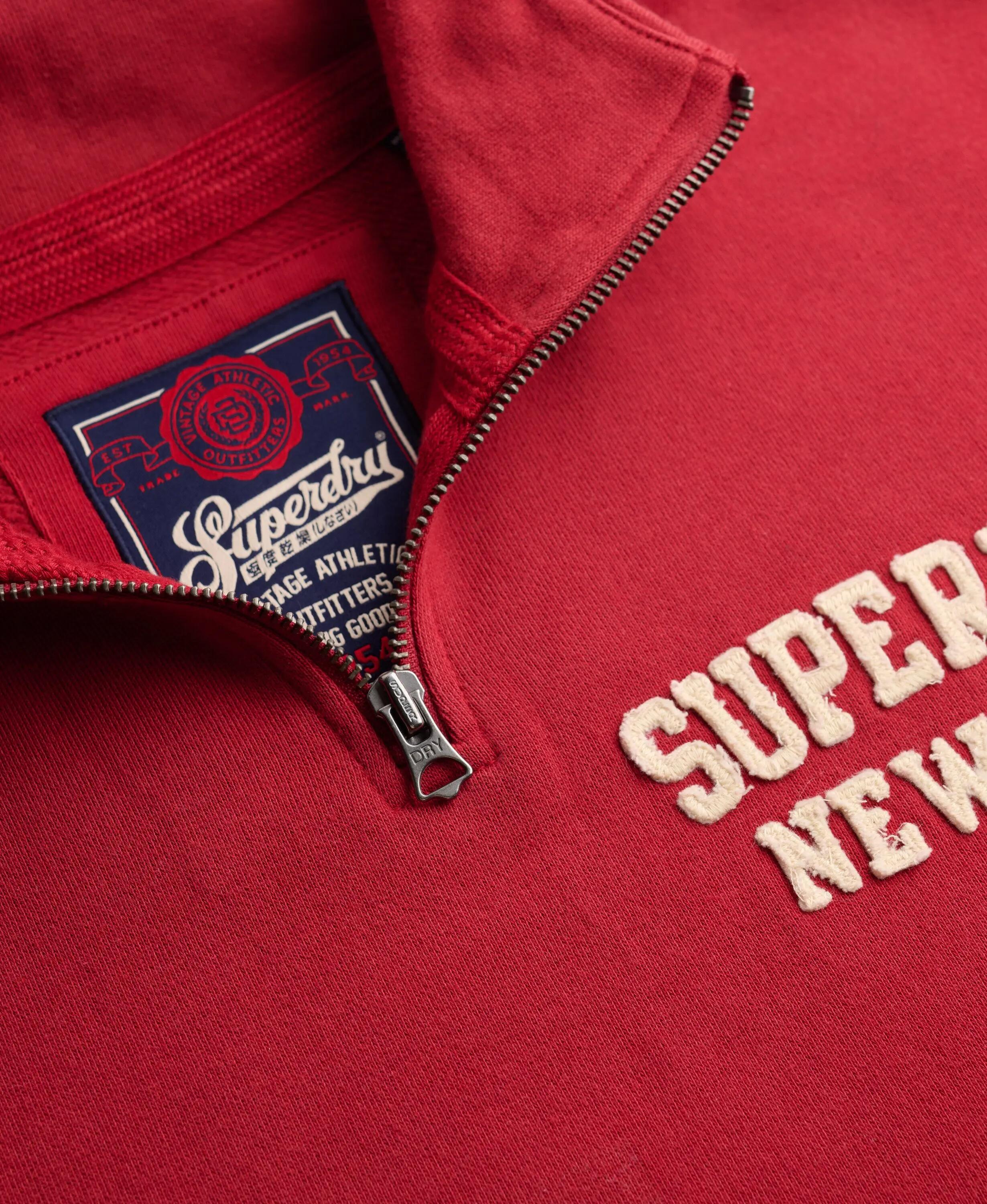 superdry Vintage Athletic Half Zip – Felpa Loose Fit, 100% cotone 5/6