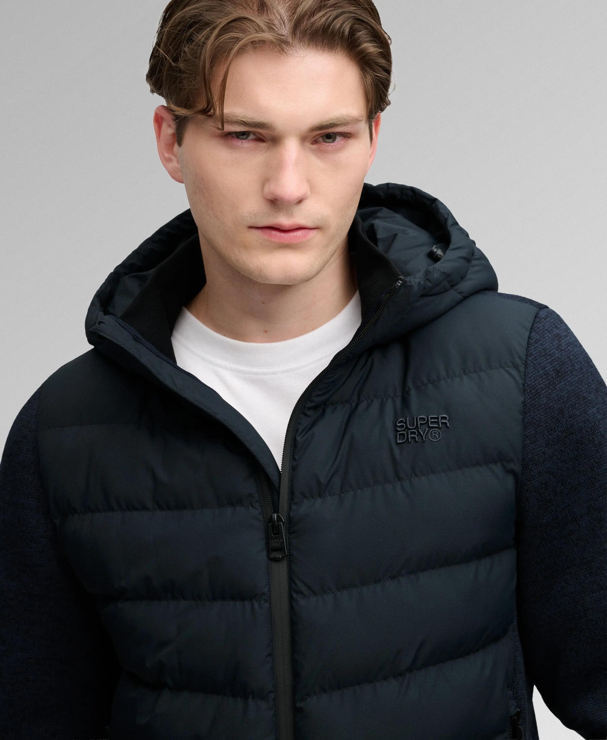 superdry Casaco Hooded Storm Knit Hybrid em poliéster reciclado 4/7