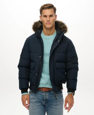 Superdry everest hooded puffer bomber jacket – gewatteerde capuchonjas