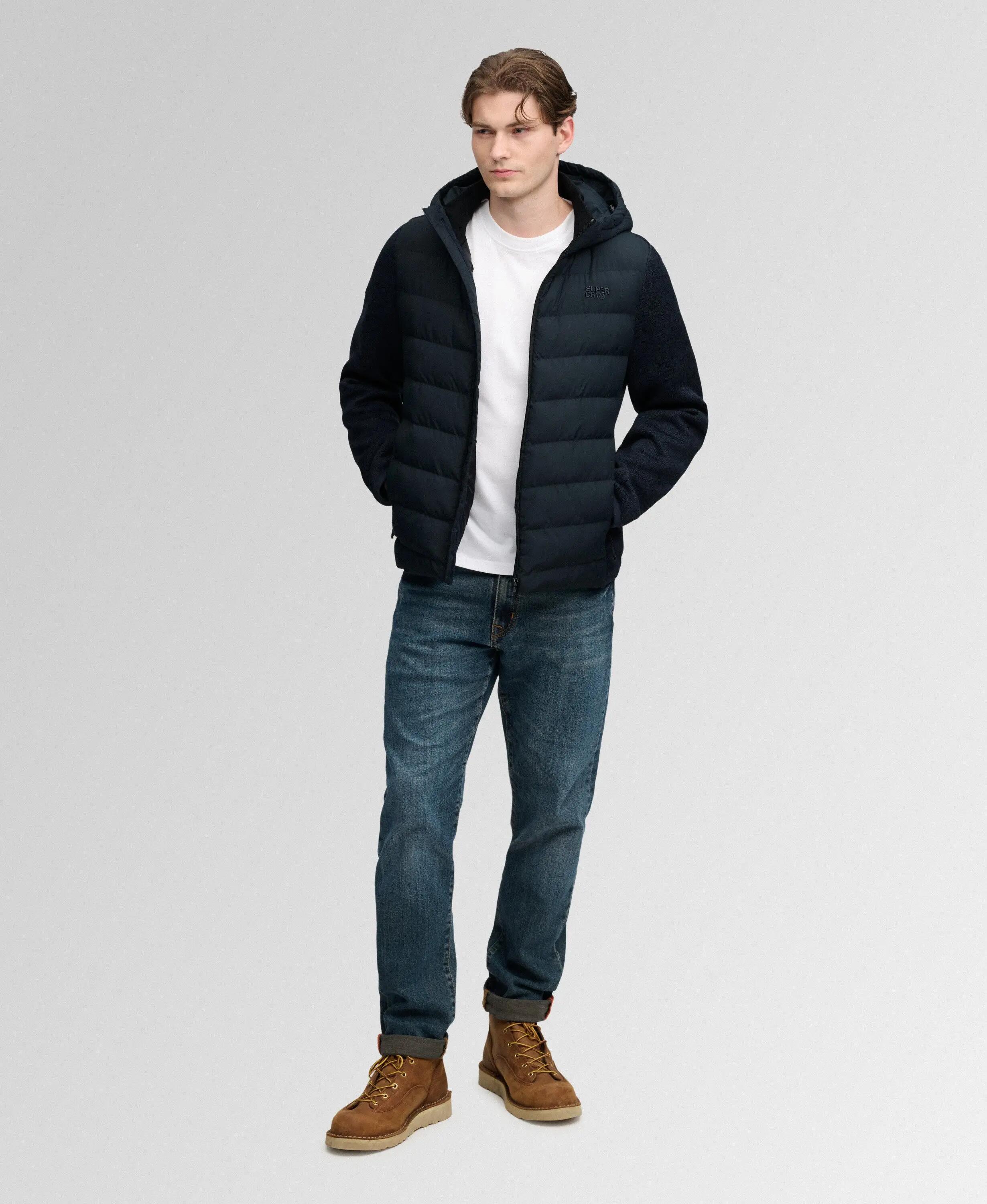 superdry Casaco Hooded Storm Knit Hybrid em poliéster reciclado 3/7