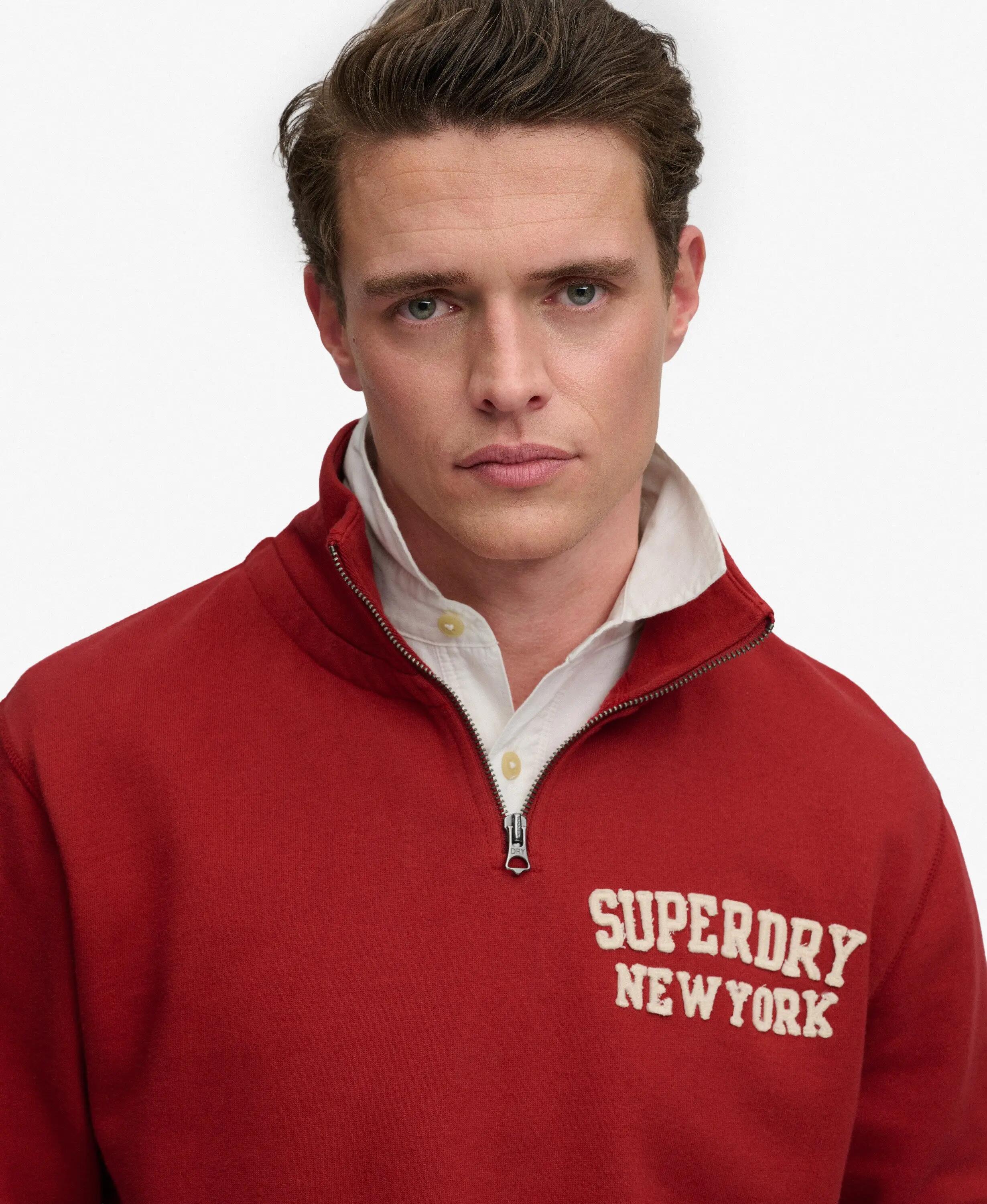 superdry Vintage Athletic Half Zip – Felpa Loose Fit, 100% cotone 3/6