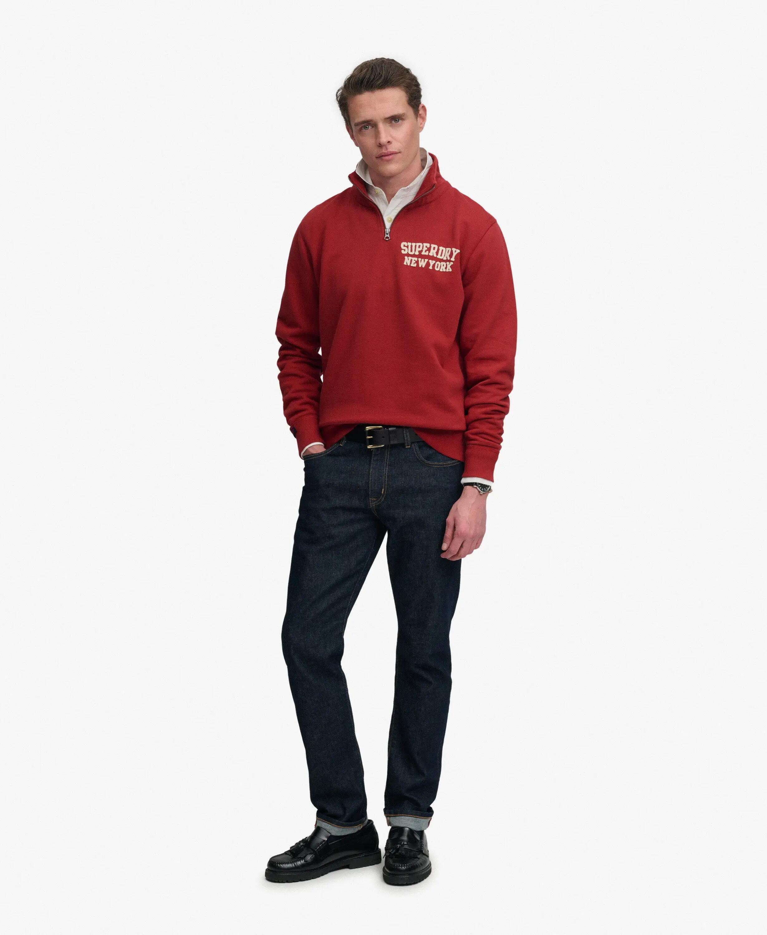 superdry Vintage Athletic Half Zip – Felpa Loose Fit, 100% cotone 2/6