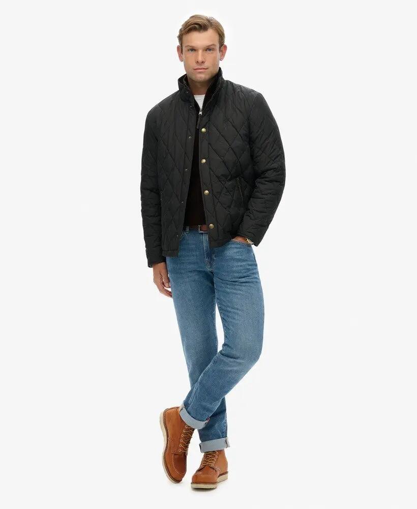 superdry Wattierte Quilted Estate Country Jacke – Entspannte Passform, 3/7