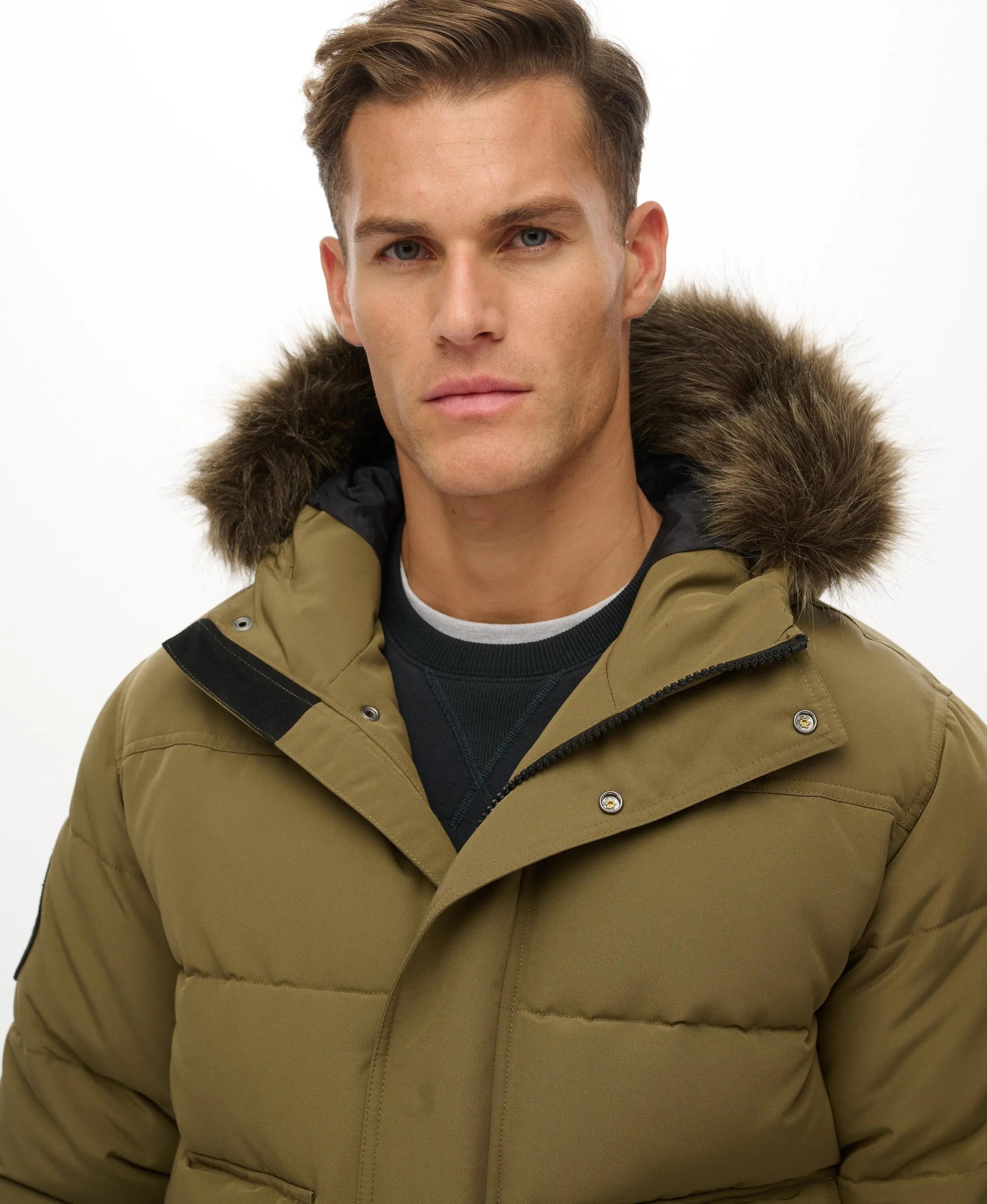 superdry Blusão Bomber Acolchoado com Capuz Everest Military Olive 4/6