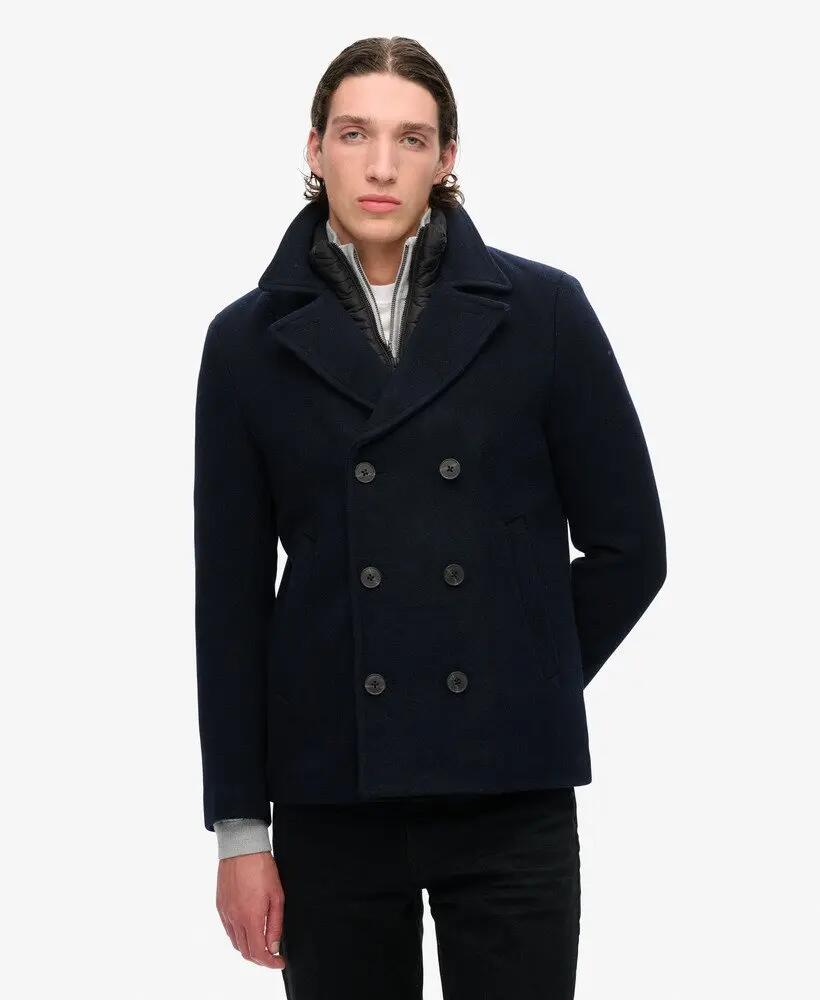 superdry Casaco Pea Coat em lã dois-em-um 5/7