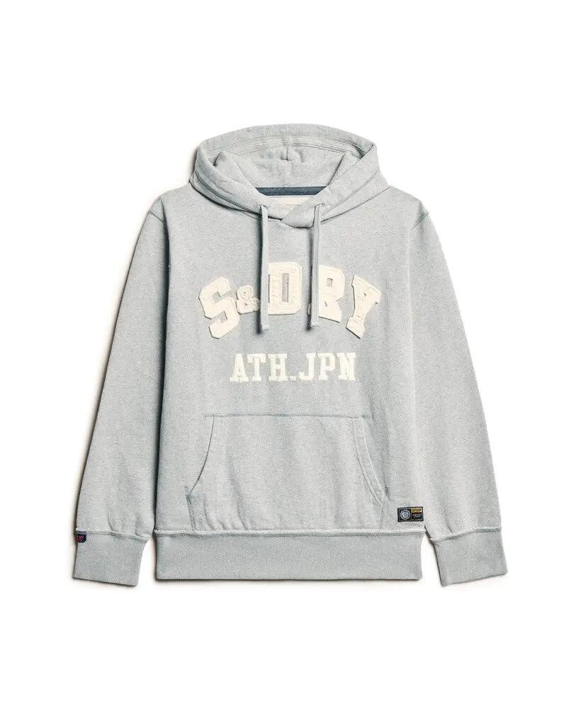 superdry Sweat à capuche Vintage Athletic en coton gris – LIGHT GREY MARL/DARK 7/7