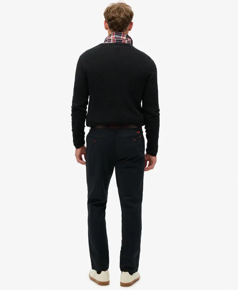 superdry Chino International Slim Fit in cotone elasticizzato – Washed Black 3/5