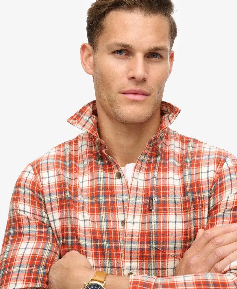 superdry Camisa Vintage aos Quadrados em Algodão Biológico 3/6