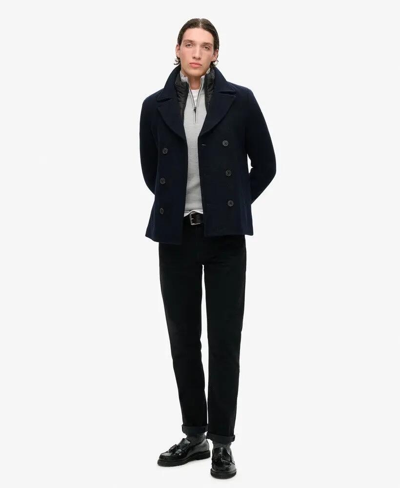 superdry Casaco Pea Coat em lã dois-em-um 2/7