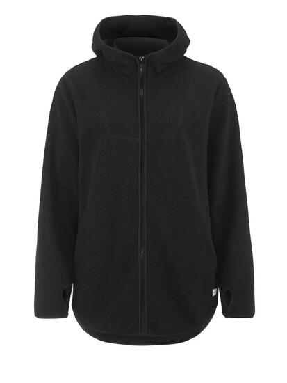 craft Join Pile Fleece FZ Hood W – Weiche, warme Fleecejacke (recycelt) – Black