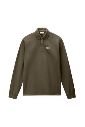Polo homme sportswear manches longues - evan - vert militaire