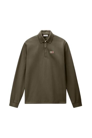 Polo homme sportswear manches longues - evan - vert militaire