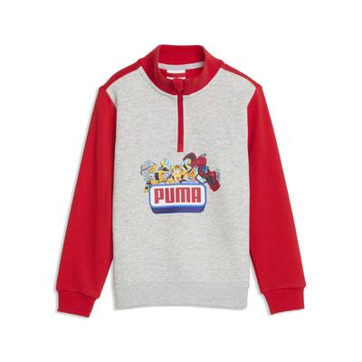 Puma x transformers sweatshirt met halve rits en print voor kinderen puma