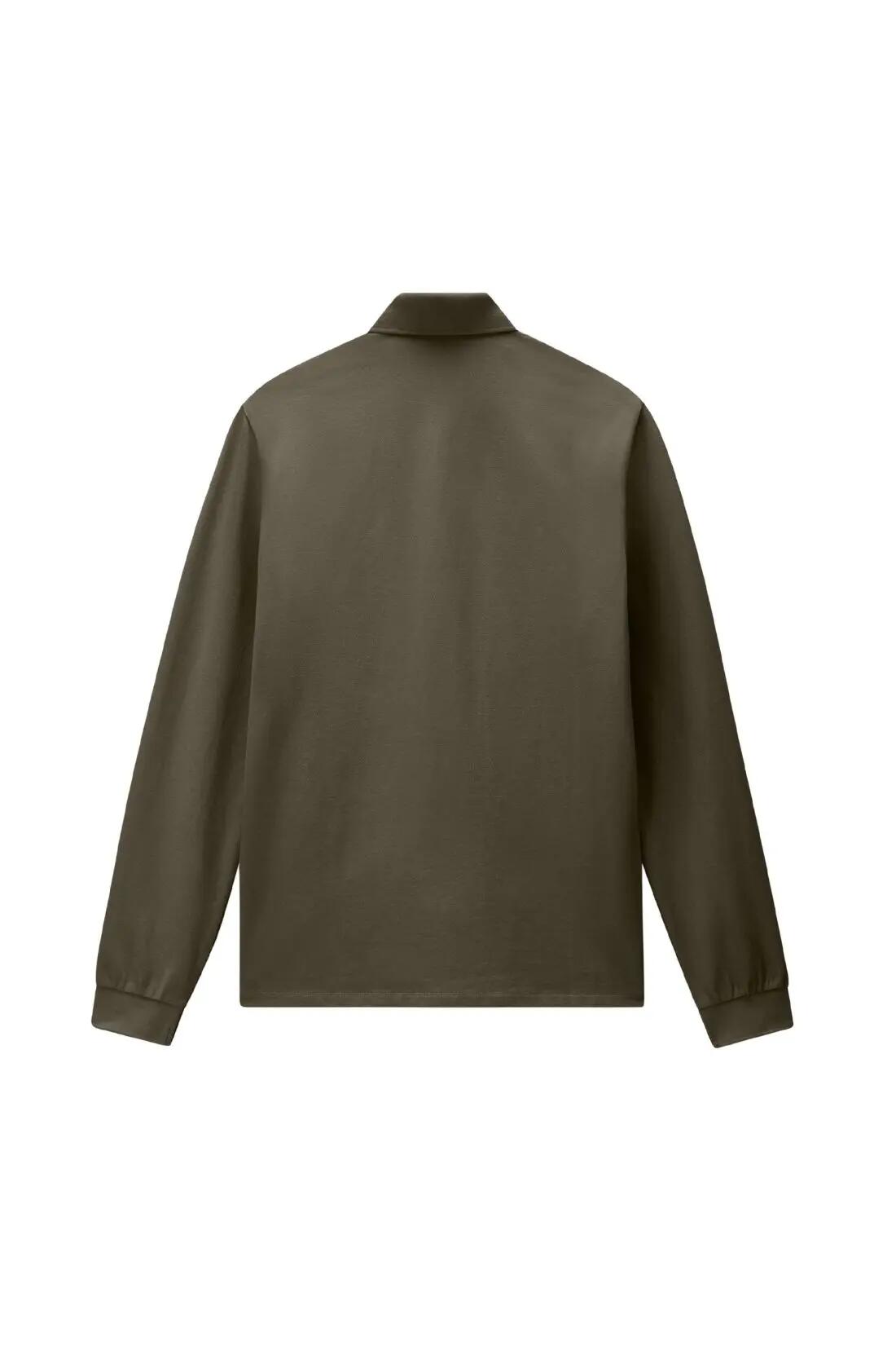 polo - sportswear - homem - mangas compridas, regular fit - Evan - verde militar 2/2