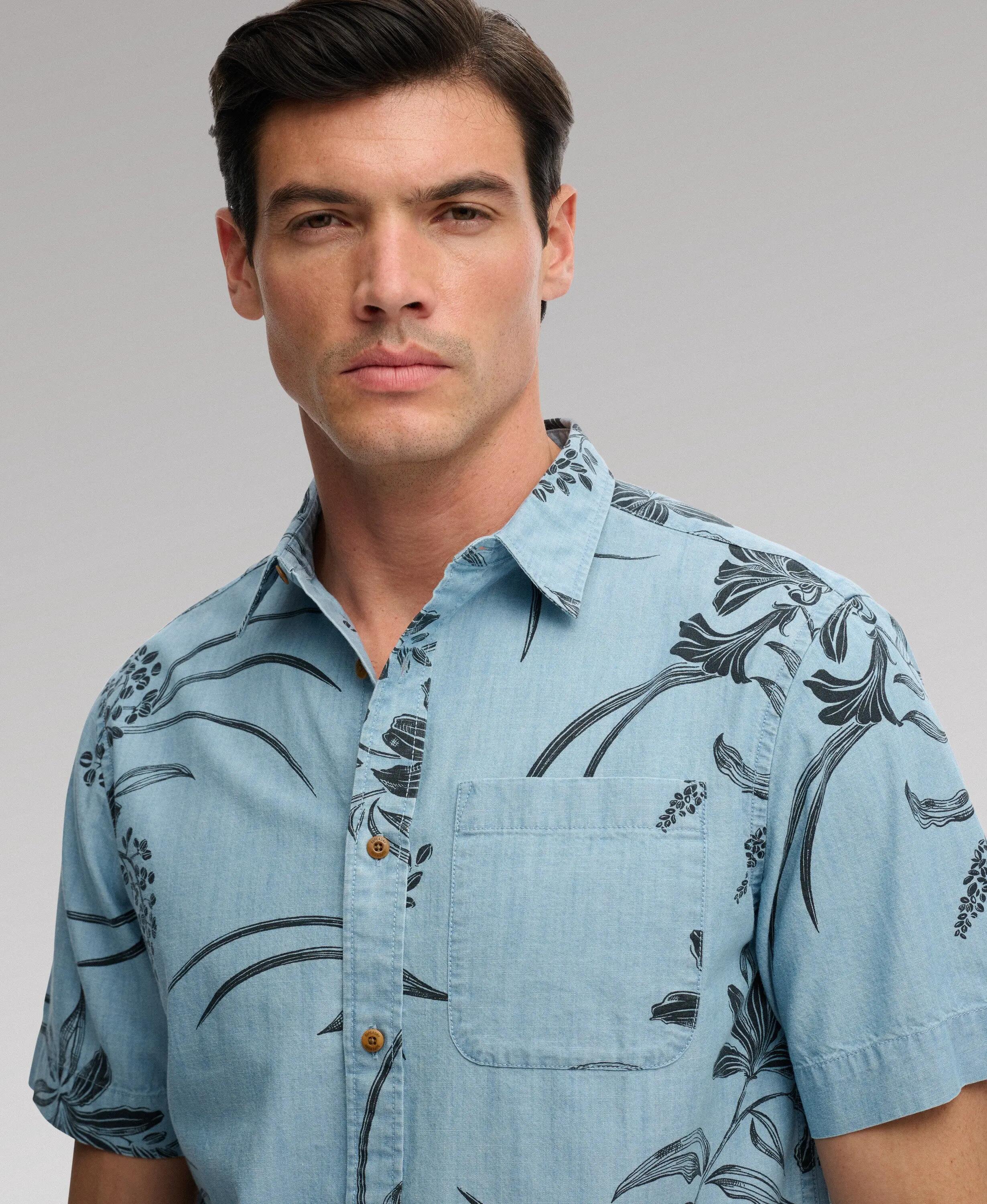 superdry Vintage Loom korte mouw overhemd van biologisch katoen 4/5