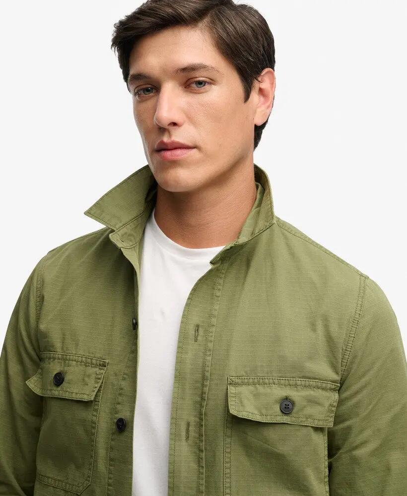 superdry Chemise manches longues Military en coton ripstop – coupe relaxed 4/7