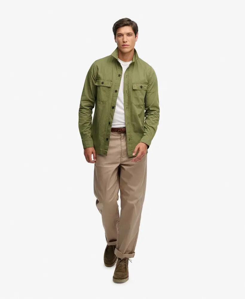 superdry Chemise manches longues Military en coton ripstop – coupe relaxed 3/7