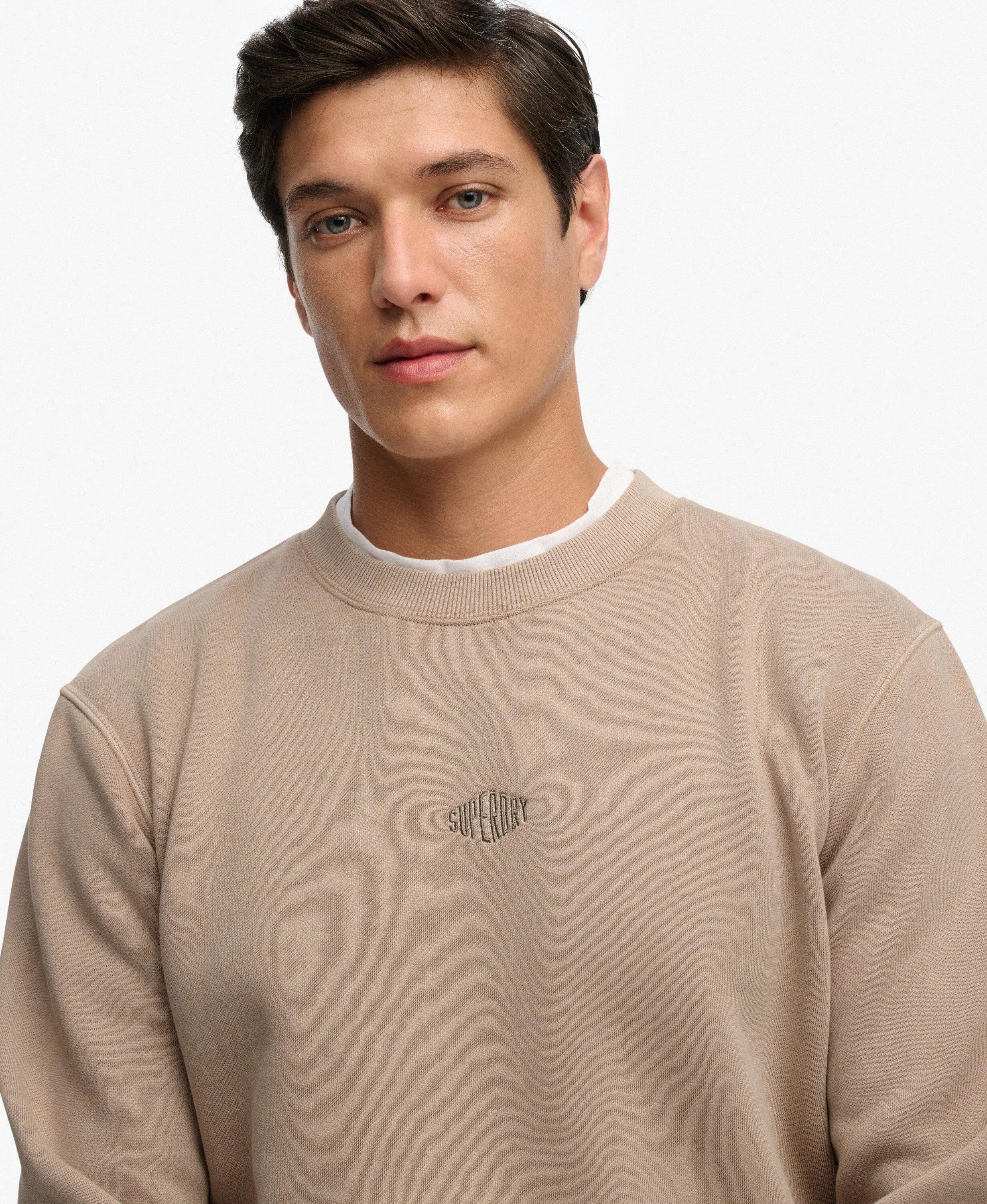 superdry Micro Logo Crew sweat Loose Fit em algodão e poliéster reciclado 4/7