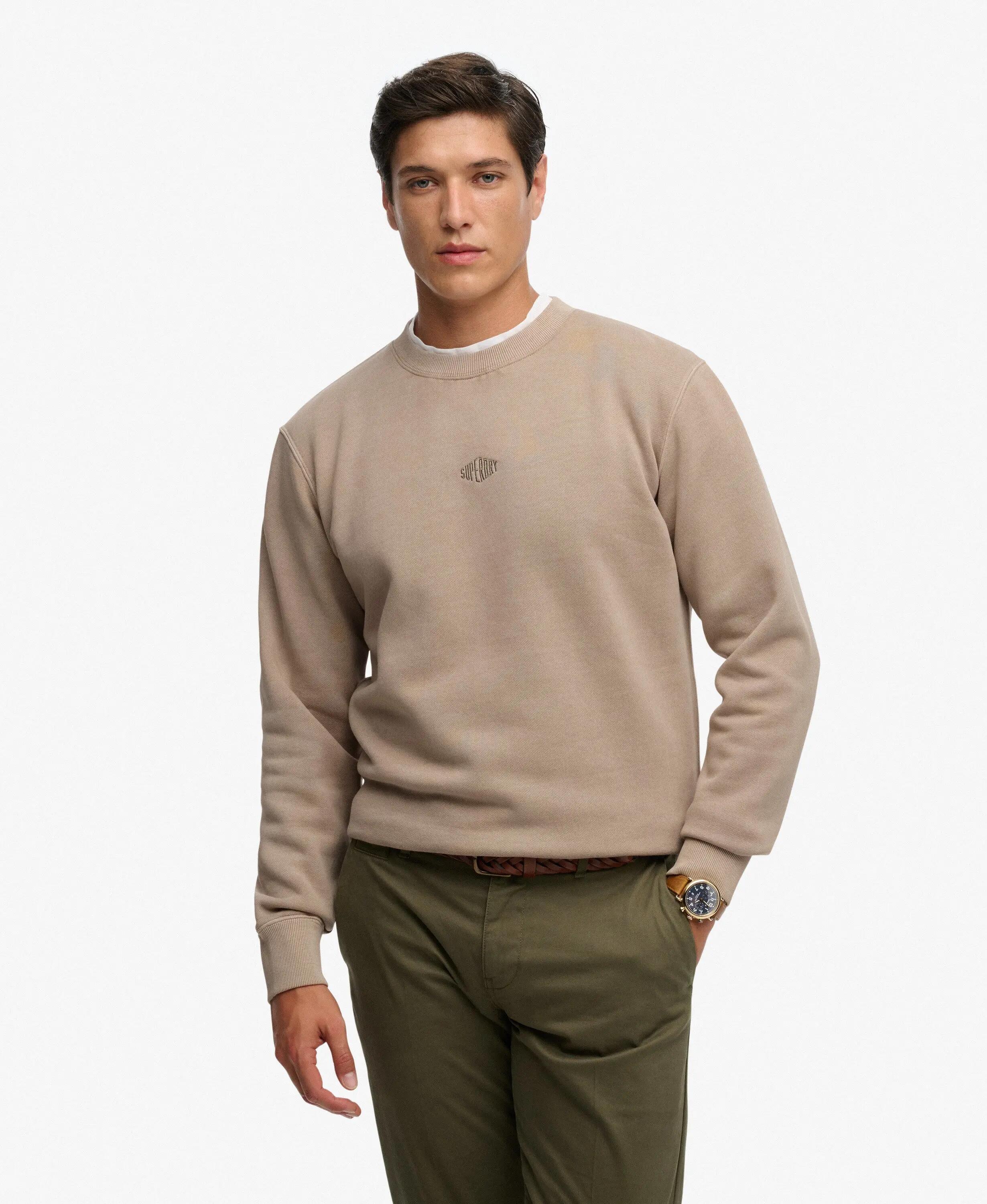 superdry Micro Logo Crew sweat Loose Fit em algodão e poliéster reciclado 2/7