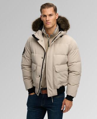 Superdry everest hooded puffer bomber jacket – gewatteerde capuchonjas