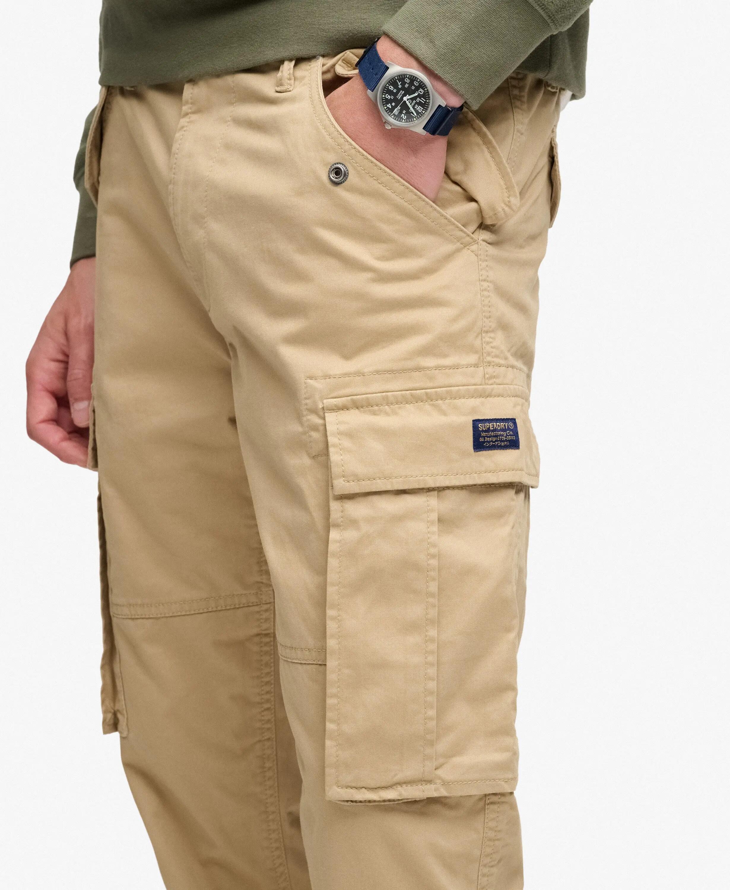 superdry Calças cargo Slim Taper em algodão escovado 2/5