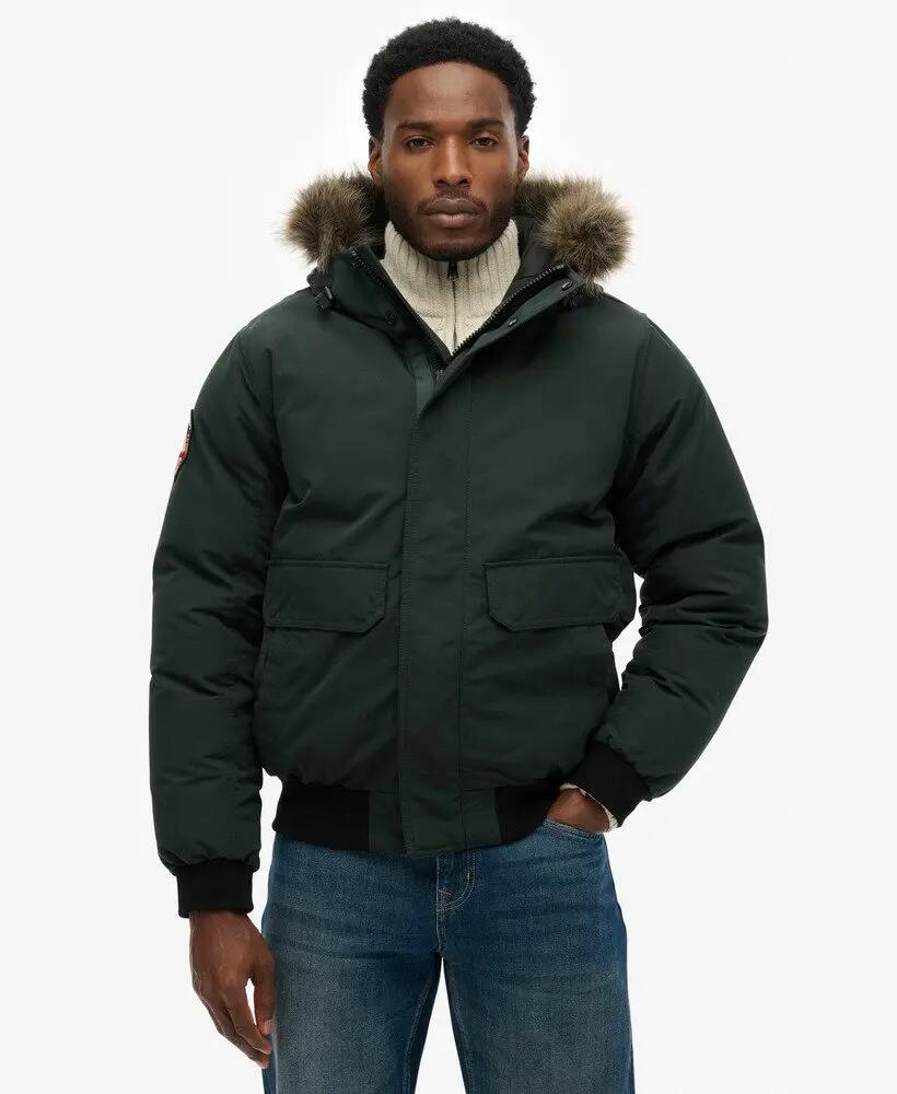 superdry Kurtka Bomber Everest z futerkiem – Slim, Cedar Dark Green 6/7
