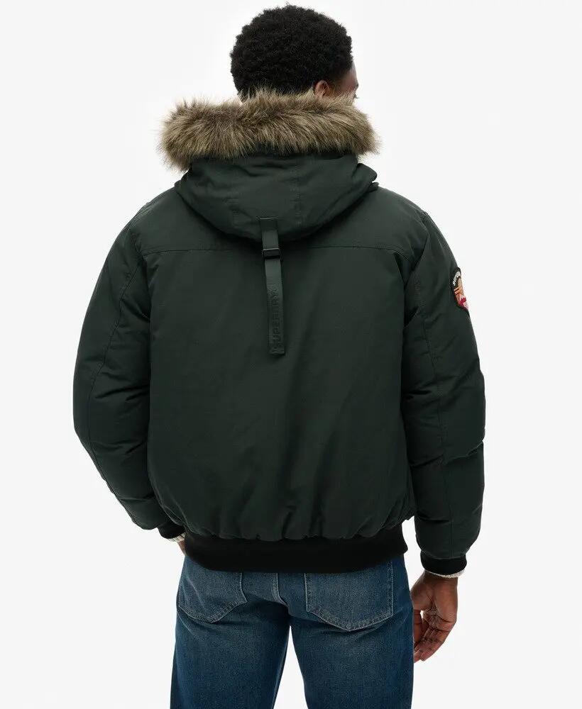 superdry Kurtka Bomber Everest z futerkiem – Slim, Cedar Dark Green 5/7