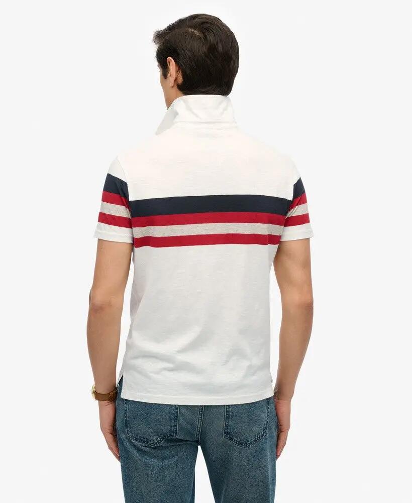 superdry Lightweight Stripe Jersey Polo – 100% katoen, relaxed fit 4/5
