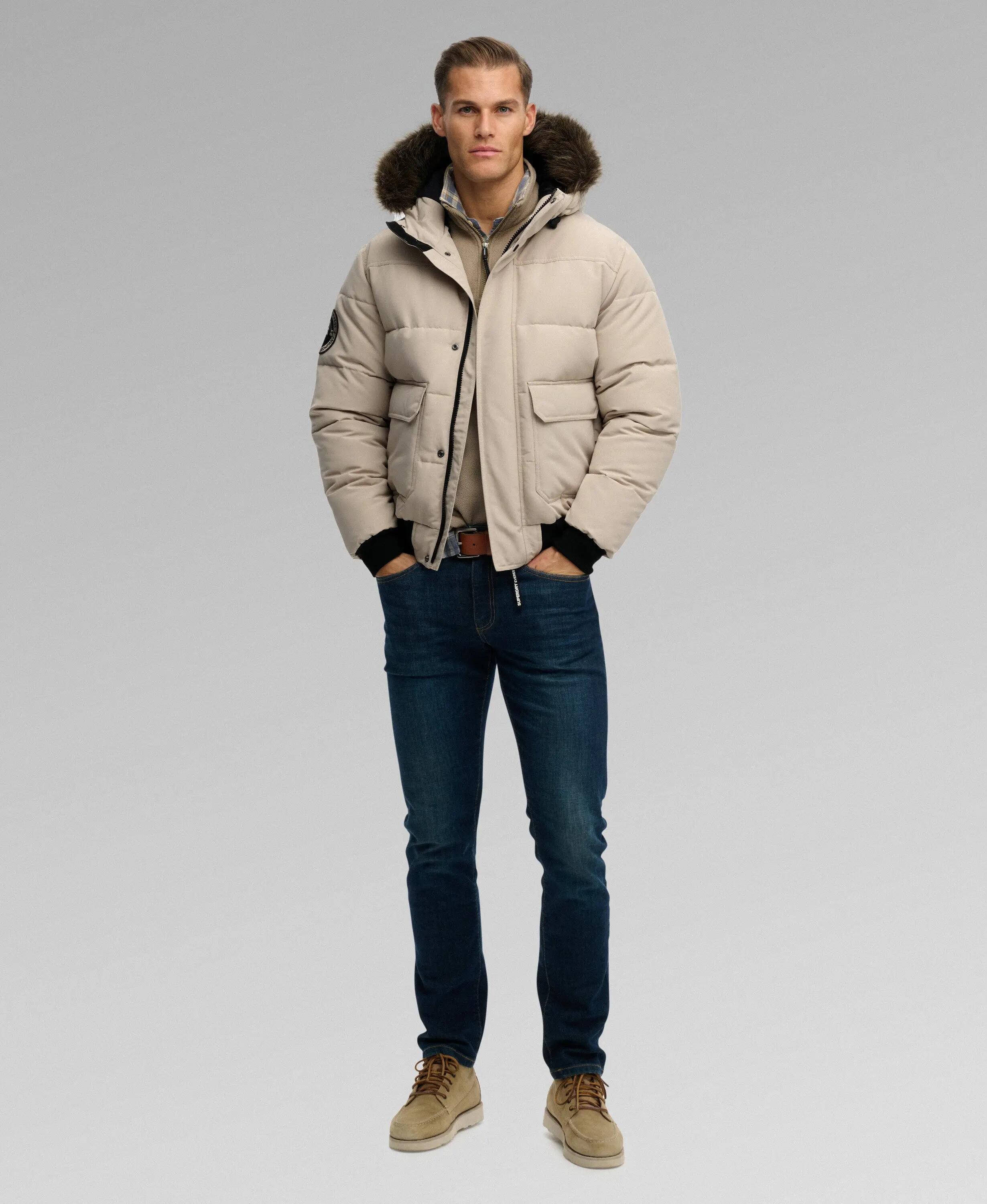 superdry Everest Hooded Puffer Bomber Jacket – casaco acolchoado com capuz 3/6