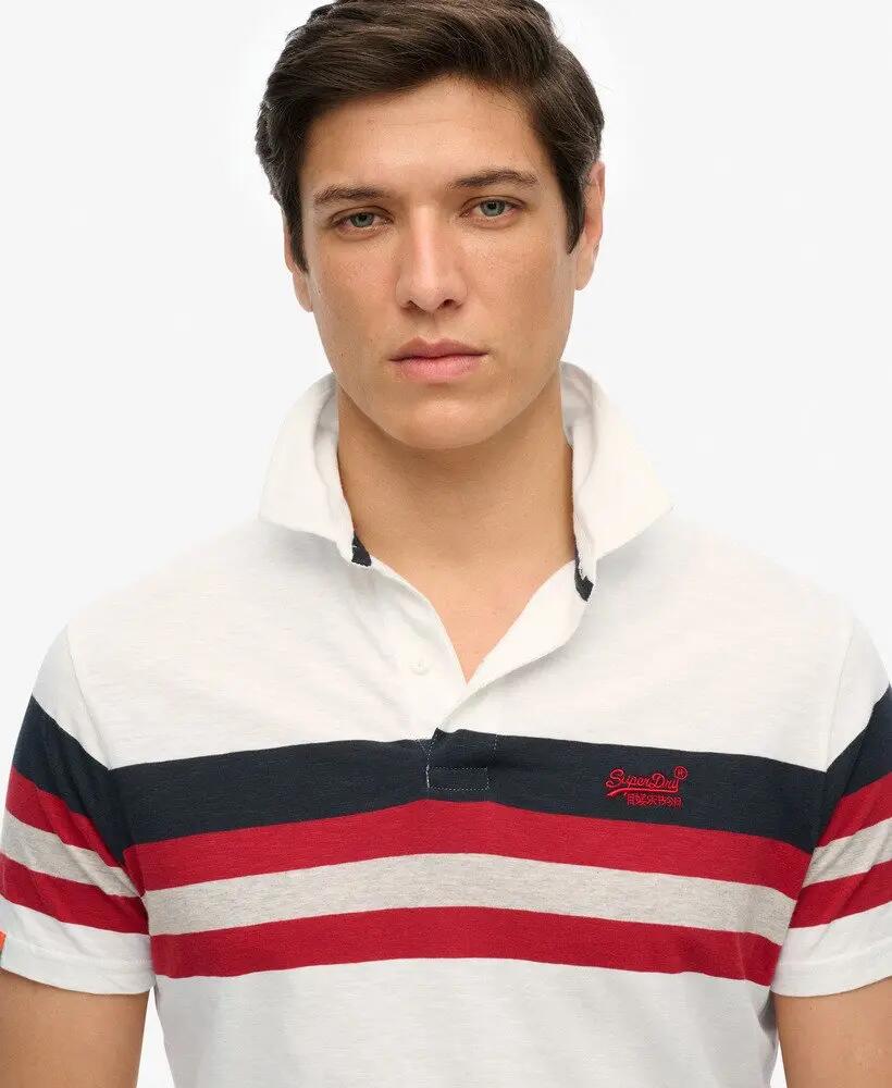 superdry Lightweight Stripe Jersey Polo – 100% katoen, relaxed fit 3/5